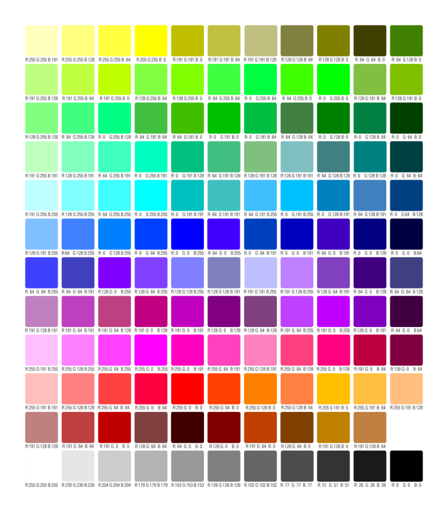 Paleta de colores impresora de camisetas epson f2100