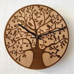 Reloj madera grabado láser