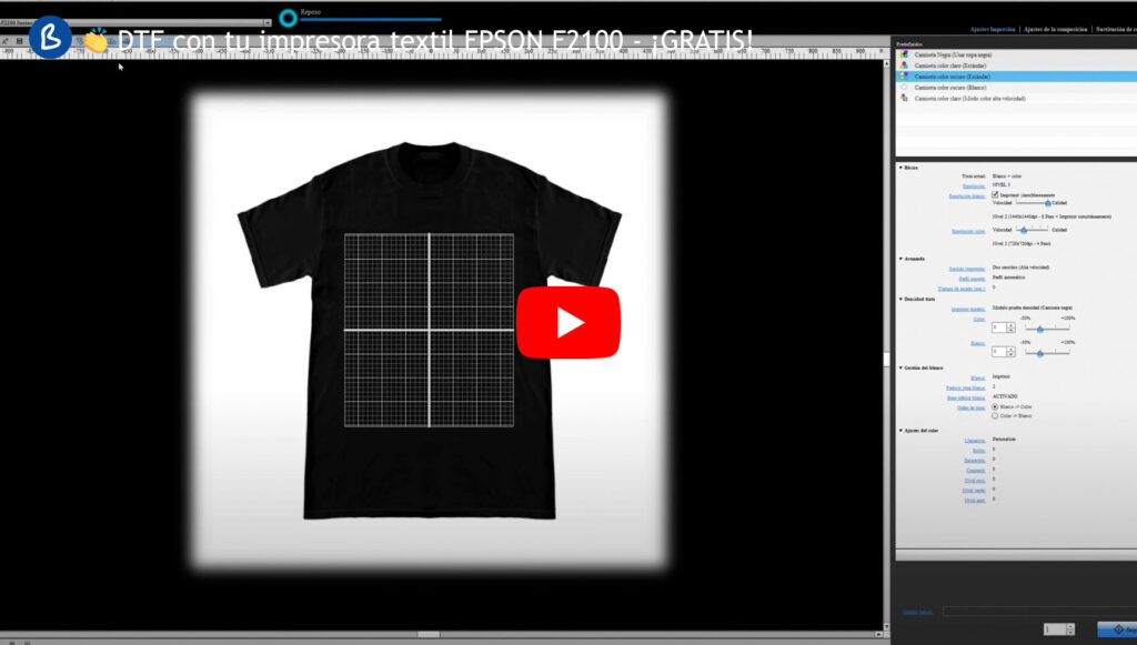 Create free DTF transfers with your Epson F2100 T-Shirt Printer