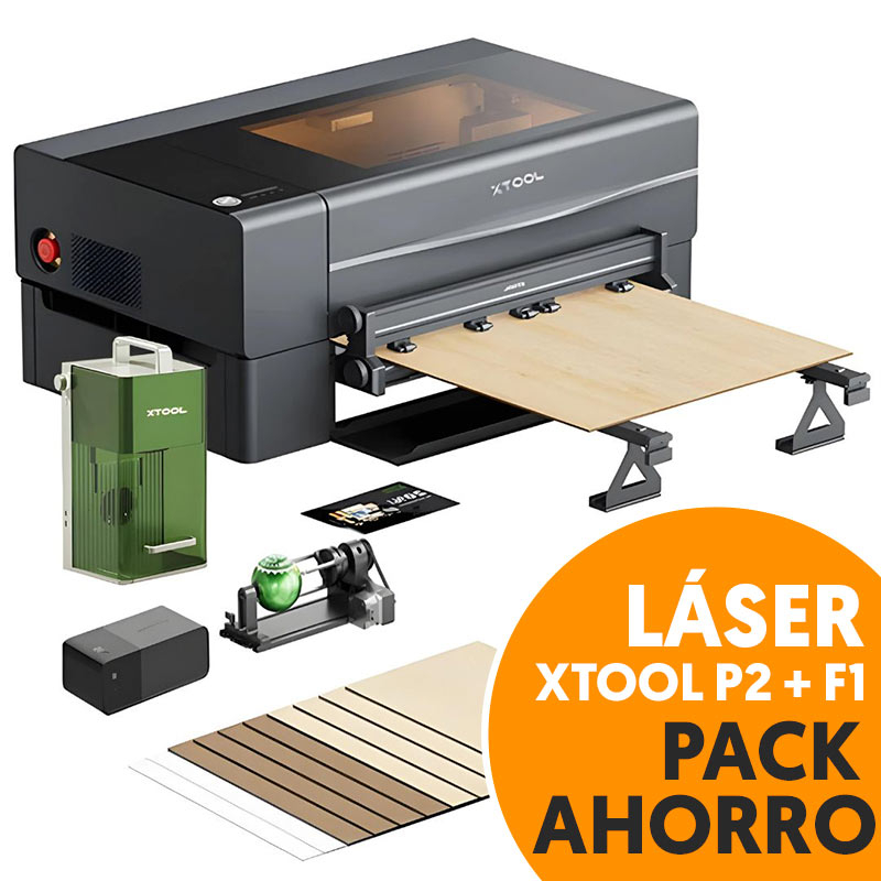 Xtool,máquinas láser - maquinas grabado corte laser xtool p2 f1 pack ahorro d1 - 💥 Transforma tu negocio con las máquinas láser Xtool