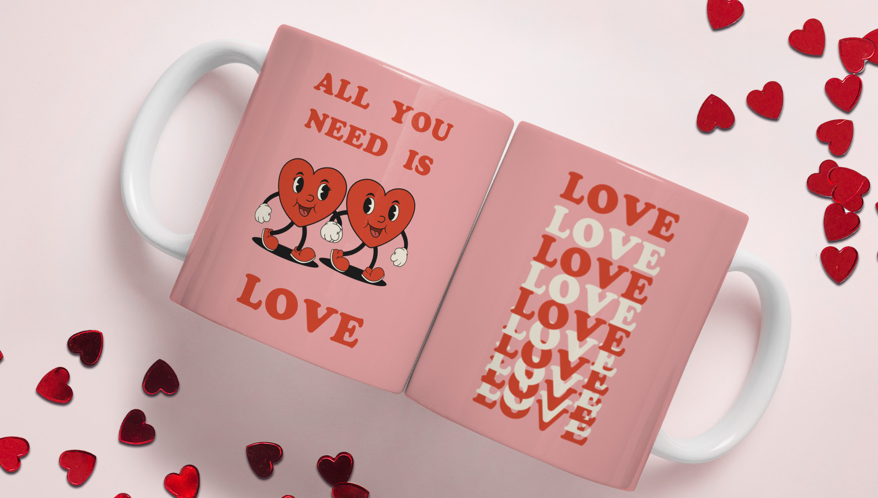 Imprimer des messages d'amour personnels sur une tasse