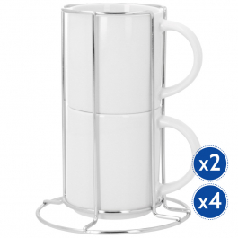 Sets de tazas apilables de café con soporte sublimables