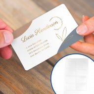 Double-sided Laser Printable PET Business Card - Pack 10 sheets A4