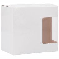 Caja sublimable con ventana de plástico para taza