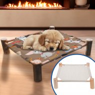 Sublimatable Linen Pet Beds with Wood Base