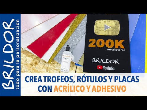 Cómo pegar acrílico o metacrilato para hacer trofeos, rótulos y placas