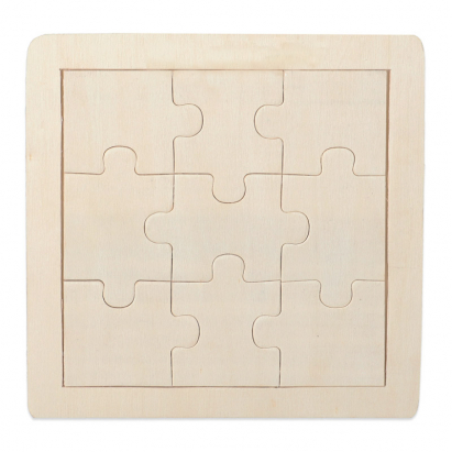 suspensión Aumentar adoptar Puzzle de madera natural de 9 piezas | BRILDOR ®