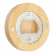 Bamboo Bottle Opener with Magnet - Round