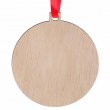 Adorno colgante navideño madera natural sublimable - Bola Ø7cm