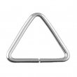 Anneau de saut triangulaire plaqué argent 8x8mm