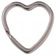 Nickel Plated Steel Heart Key Ring 3,1x3,1cm - Pack 10 pcs