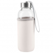 Jerrycan en verre 420ml avec manchon Soft Shell blanc sublimable