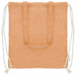 Bolsa mochila de algodón reciclado naranja