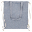 Bolsa mochila de algodón reciclado azul claro