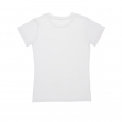 T-shirt femme à manches courtes en coton au toucher 190g sublimable - Blanc T/M