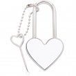 Sublimable Metal Heart Padlock Keyring 3,7x3,2cm