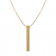 Vertical Rectangular Necklace 5x39mm for Engraving - Gold