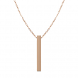 Vertical Rectangular Necklace 5x39mm for Engraving - Rose Gold
