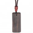 Wooden Pendant Necklace for Engraving 22x51mm - Ebony