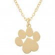 Pet Pendant Necklace for Engraving - Gold Paw