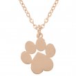 Collier pendentif pour animaux à graver - Empreinte or rose