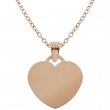 Heart Necklace 20x20mm for Engraving - Rose Gold