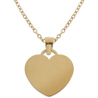 Heart Necklace 20x20mm for Engraving - Gold