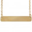 Collier rectangulaire horizontal 35x6mm pour gravure - Or