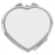 Sublimatable Compact Mirror - Heart - Silver 7x7cm