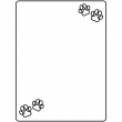 Sublimable MDF3 Pet Photo Panel 15x20cm - Vertical Paw Prints