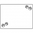 Sublimable MDF3 Pet Photo Panel 15x20cm - Horizontal Paw Prints