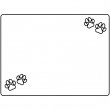 Panneau photo pour animaux MDF3 sublimable 15x20cm - Empreintes horizontal