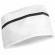 Gorro de panadero sublimable blanco con franja negra