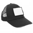 Casquette avec patch sublimable amovible - Noir