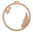 Cadre pour décoration de Noël 10 cm - Arbre - Lot de 4 unités