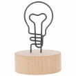 Wooden Base Memo Clip - Light Bulb