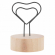 Wooden Base Memo Clip - Heart