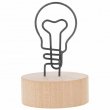 Wooden Base Memo Clip - Light Bulb