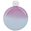 Sublimable Round Metal Flask with Glitter Finish 150ml - Bicolour Purple/Blue