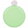 Sublimable Round Metal Flask with Glitter Finish 150ml - Light Green