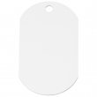 Sublimation Military Dog Tag 3x5cm - White gloss - Pack of 5 units