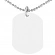 Sublimation Military Dog Tag 3x5cm - White gloss - With Chain