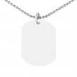 Sublimation Military Dog Tag 2,2x3,8cm - White gloss - With Chain
