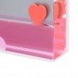 Pink Water Photo Frame - 3D Hearts