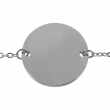Bracelet en forme de médaille ronde Ø20mm pour gravure - Argent