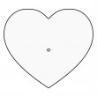 Sublimable MDF3 Wood Heart Clock 15x12.7cm