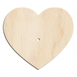 Sublimable Natural Wood Heart Clock 15x12.7cm