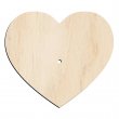 Montre en bois naturel coeur 15x12,7cm sublimable