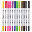 LokLik Dual Tip Brush Pens - Set of 12 Colours