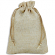 Petit sac en imitation lin Beige 10x14cm 